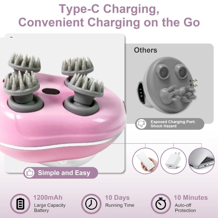 Smart Electric Scalp Massager β Deep Relaxation, Stress Relief & Better Hair Care (USB Rechargeable)