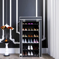 6 Rack Collapsible Wardrobe Cabinet and Shoe Rack