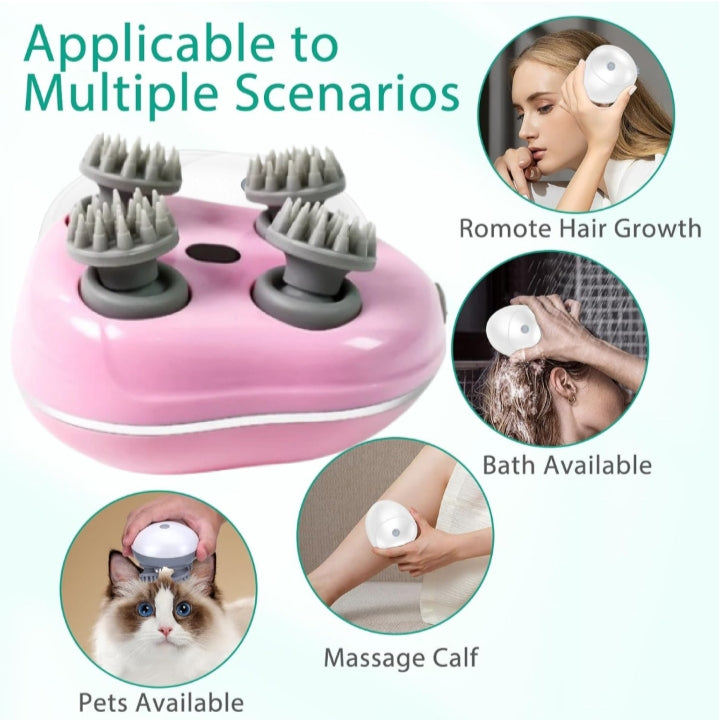 Smart Electric Scalp Massager – Deep Relaxation, Stress Relief & Better Hair Care (USB Rechargeable)
